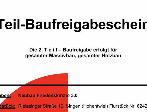 2. Bauteilfreigabe erhalten